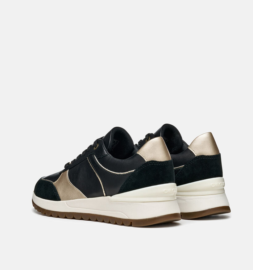 Geox Desya Baskets en Noir/Or pour femmes (360126) - pour semelles orthopédiques