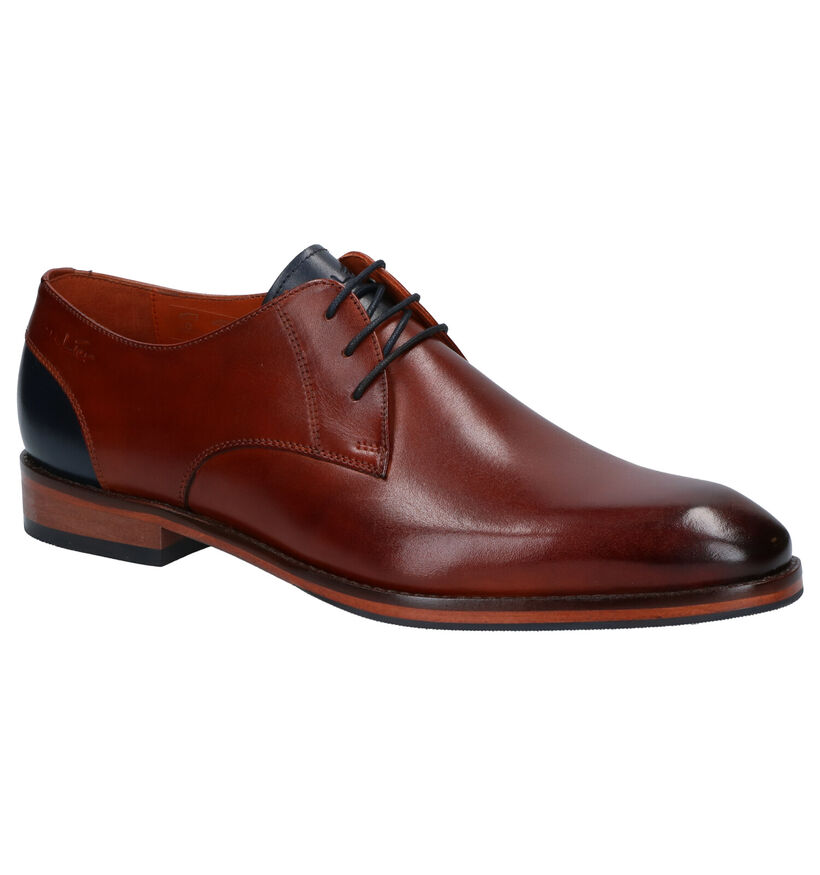 Van Lier Chaussures habillées en Cognac en cuir (272964)