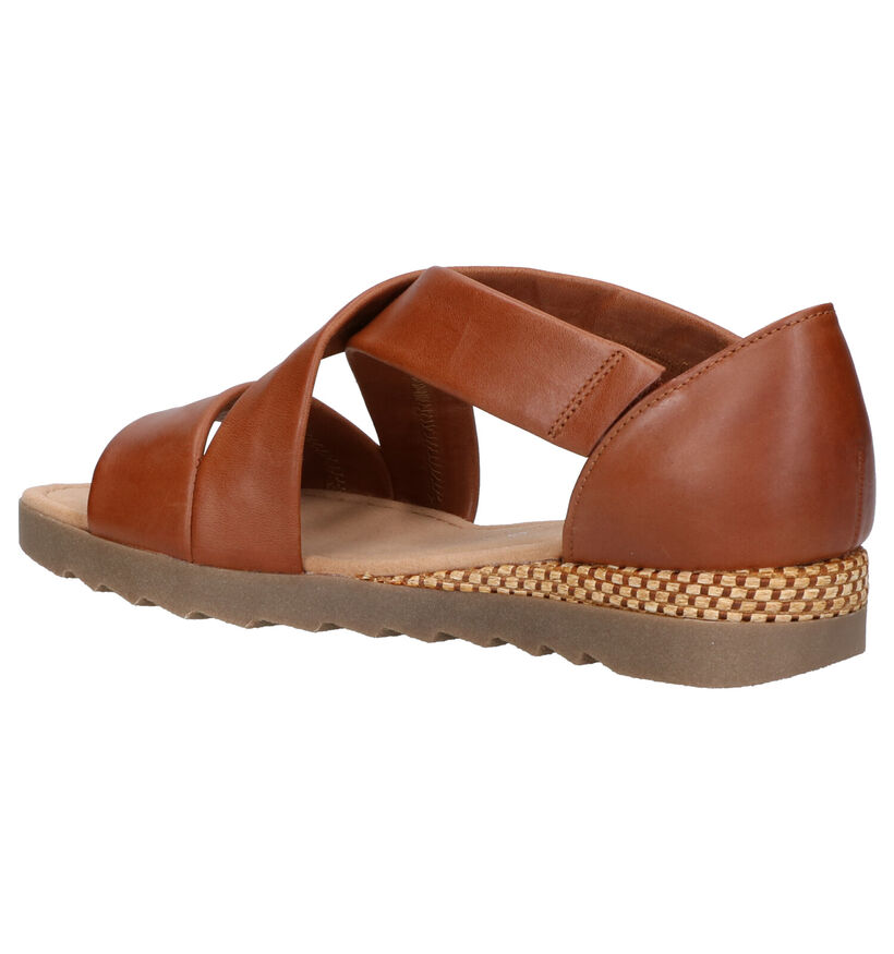 Gabor Cognac Sandalen in leer (265834)