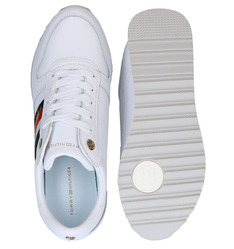 Tommy Hilfiger Signature Runner Witte Veterschoenen in kunstleer (279977)