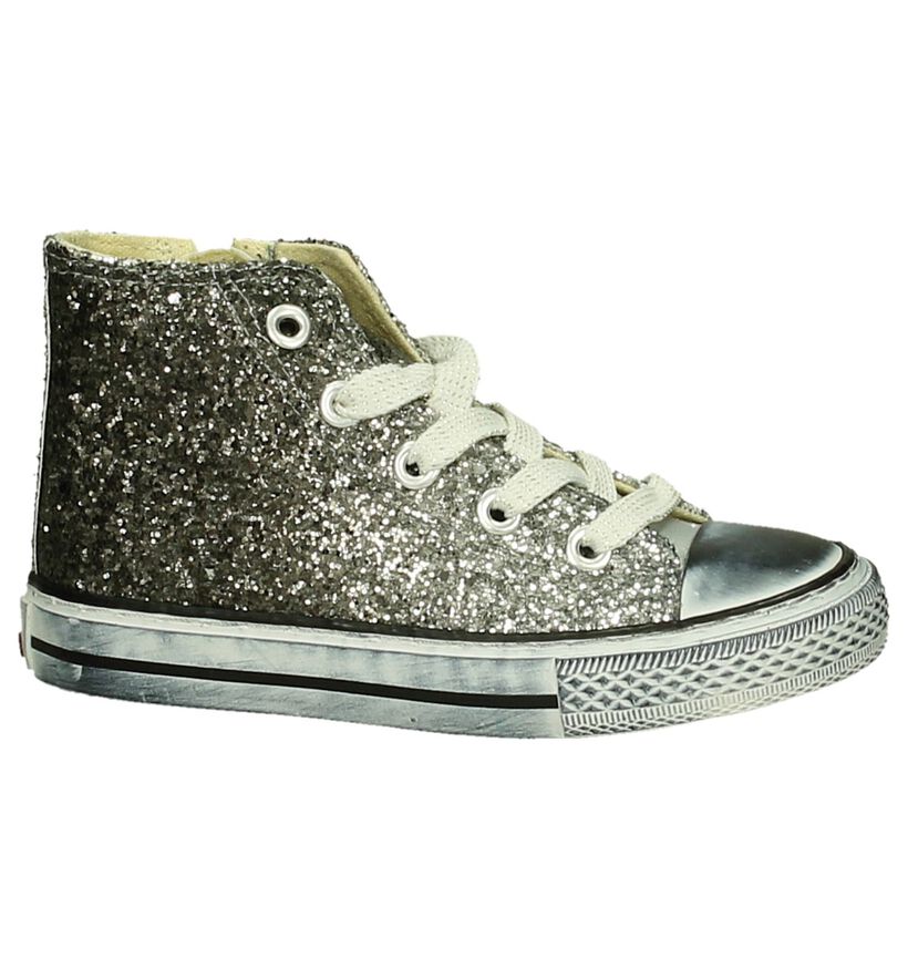 Zilveren Glitter Sneaker Asso in stof (203362)