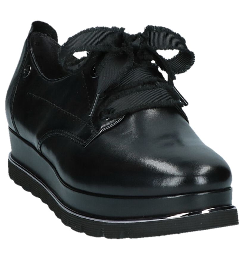 Tamaris Chaussures à lacets en Noir en cuir (222166)