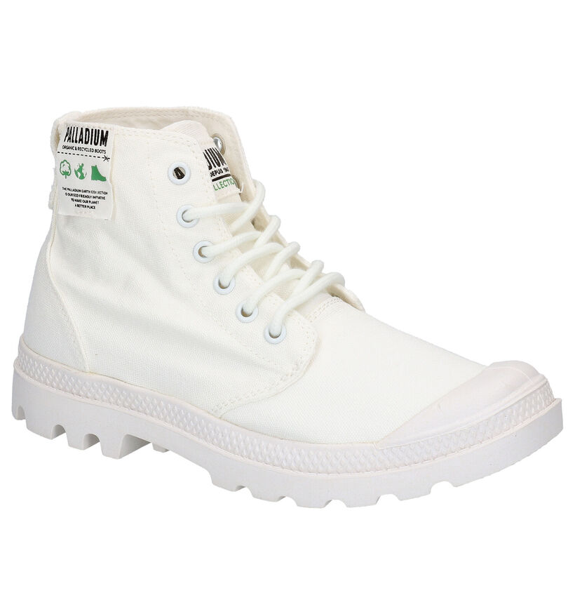 Palladium Hi Organic Kaki Boots in stof (267405)