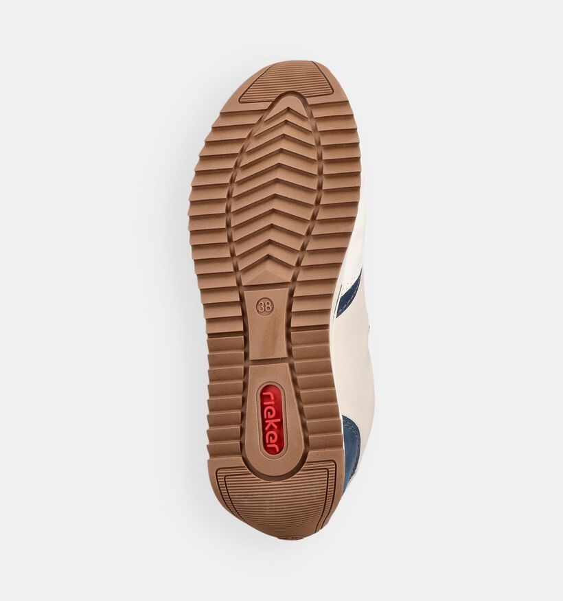 Rieker Ecru Veterschoenen voor dames (370425) - geschikt voor steunzolen