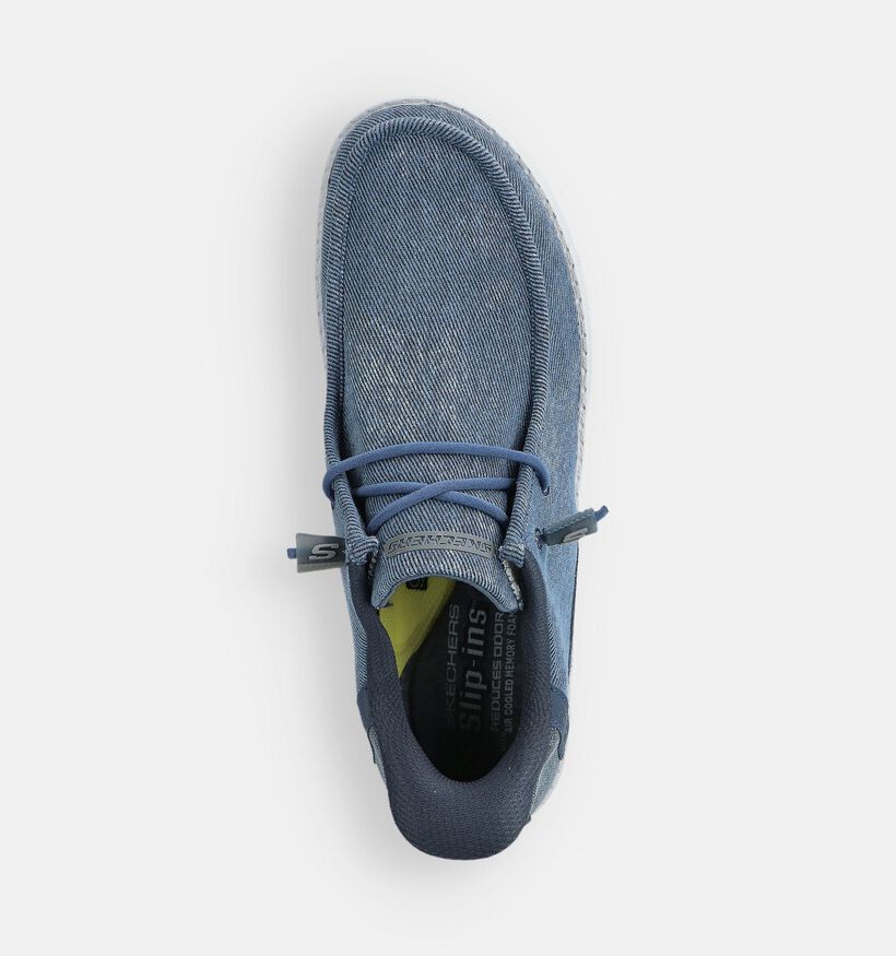 Skechers Melson Coronado Blauwe Moc Toe Veterschoenen voor heren (371050)