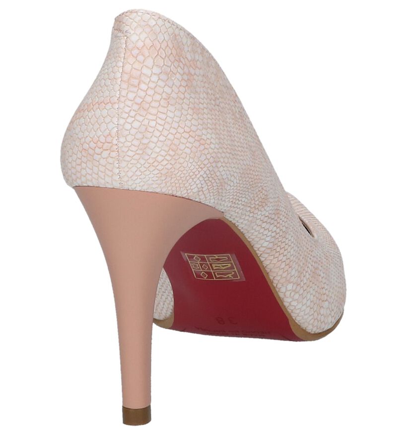 Lichtroze Pumps met Slangenprint Giulia , , pdp