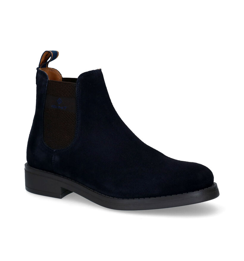Gant Brookly Blauwe Chelsea Boots in daim (294463)