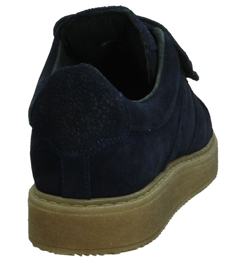 Shoecolate Baskets basses en Bleu foncé en daim (192739)