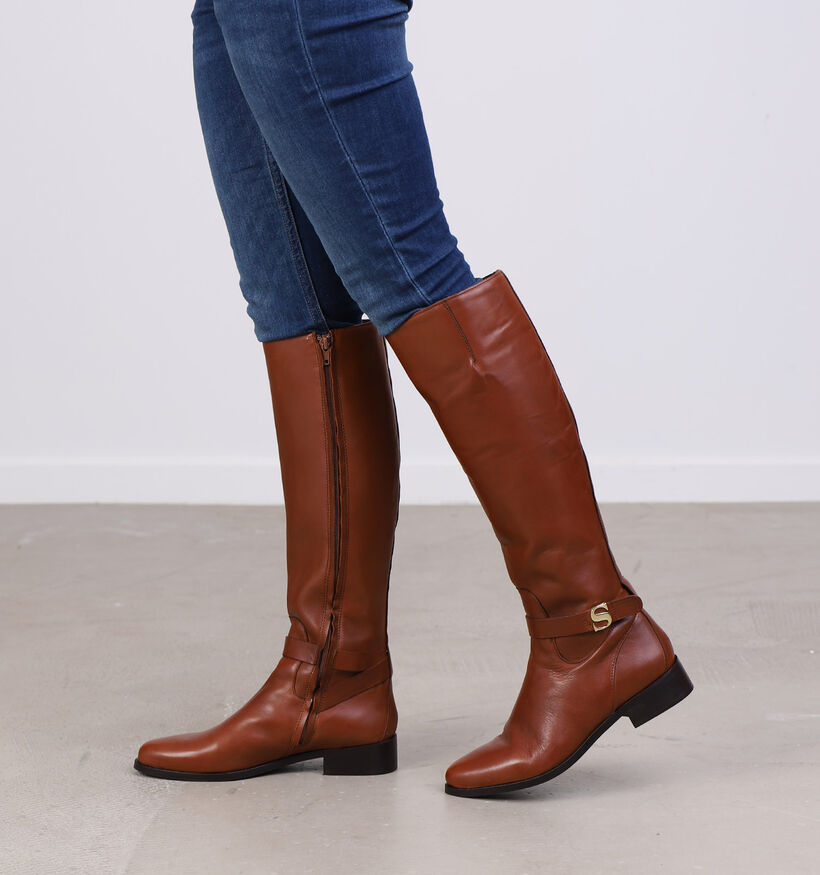 Scapa Bottes hautes en Cognac en cuir (297918)