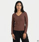 Deeluxe Original Taiffy Bruine T-shirt met Lange Mouwen voor dames (384151)