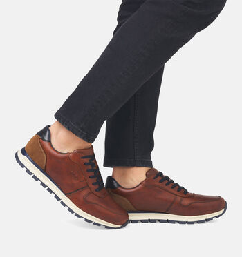 Rieker Chaussures plates Cognac