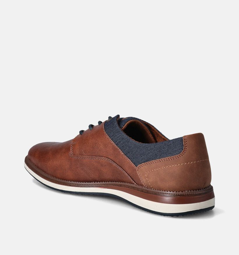 SJ Cognac Veterschoenen voor heren (354526)