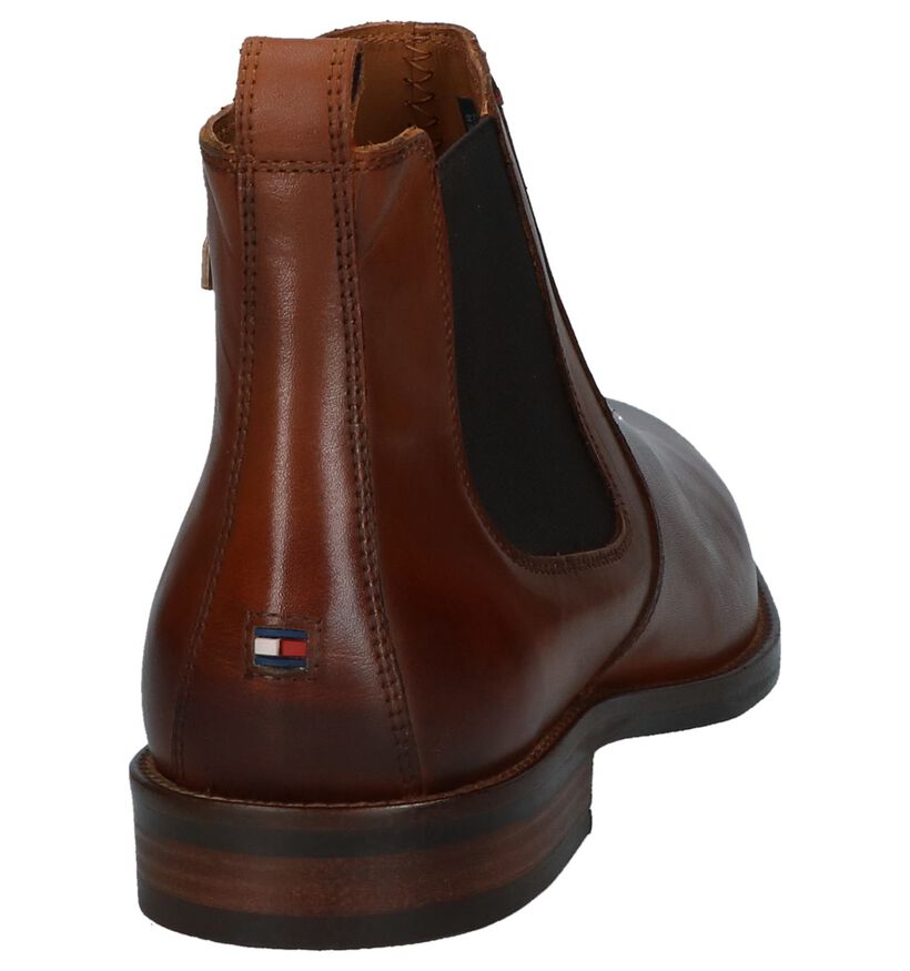 Tommy Hilfiger Essential Cognac Chelsea Boots in leer (279966)