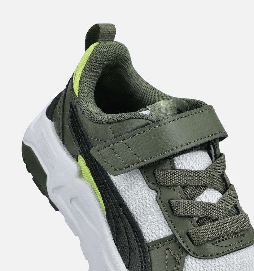 Puma Trinity 2 LT Baskets basses en Vert pour gar&ccedil;ons (375565) - pour semelles orthop&eacute;diques