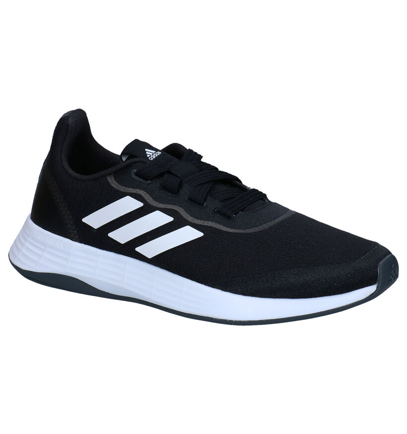 adidas Qt Racer Sport Zwarte Sneakers in stof (300183)