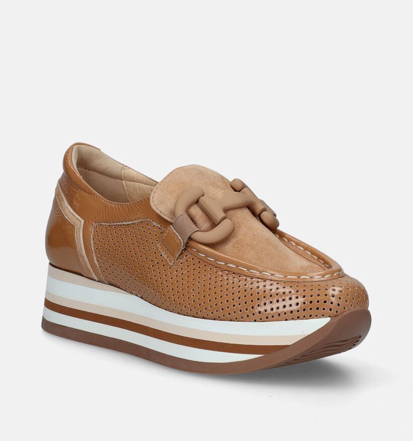 Softwaves Chaussures à enfiler en Camel pour femmes (340418) - pour semelles orthopédiques