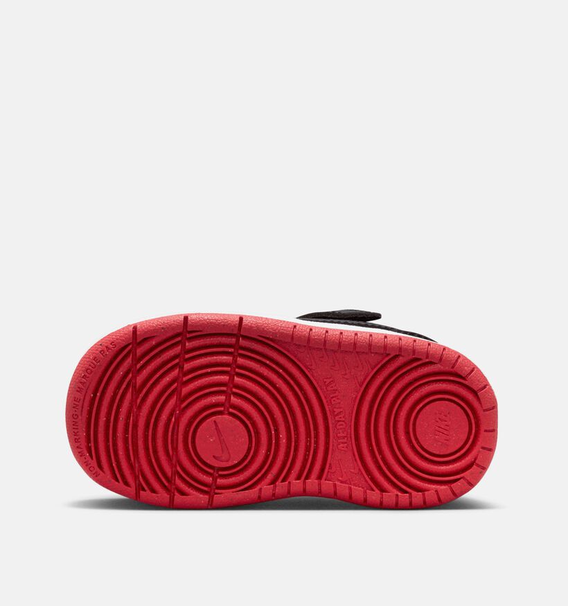 Nike Court Borough 2 Zwarte/Rode Sneakers voor jongens, meisjes (359841)