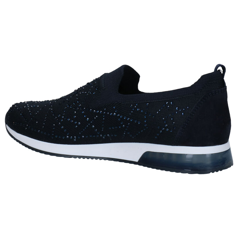 Ara Lissabon Blauwe Instappers in stof (288963)