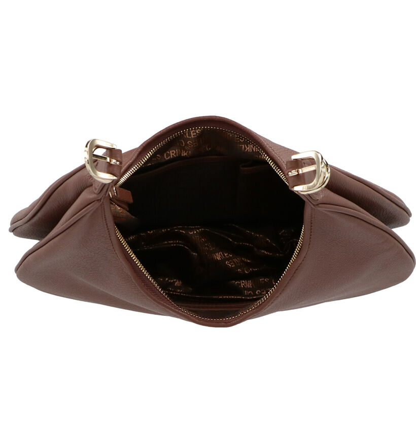 Crinkles Sac &agrave; bandouli&egrave;re en Cognac en cuir (290472)