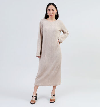 Robe longue beige