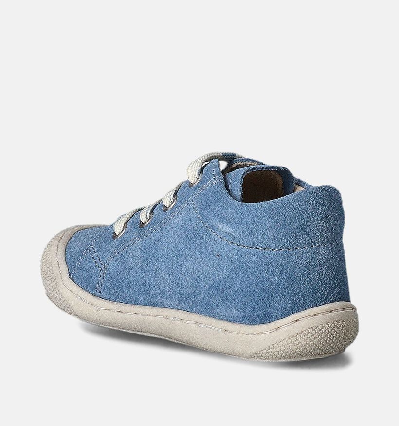Naturino Macks 2 Suede Blauwe Babyschoenen voor jongens (359958) - geschikt voor steunzolen