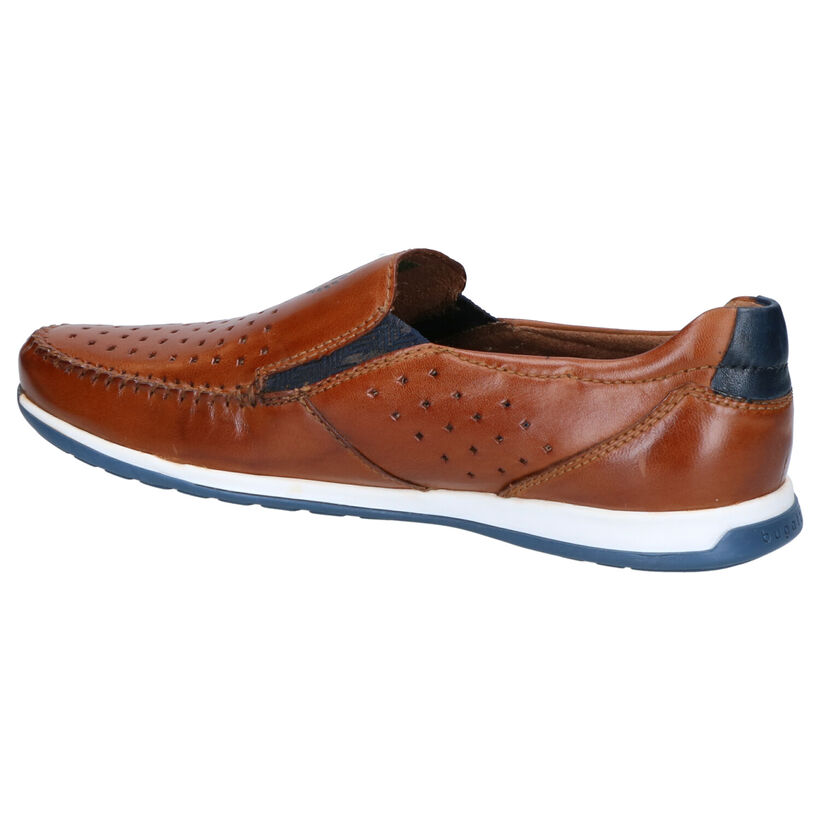 Bugatti Chaussures slip-on en Cognac en cuir (271489)
