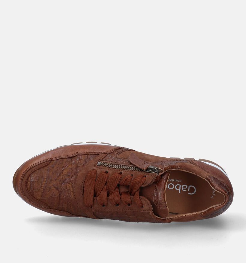 Gabor OptiFit Baskets en Cognac pour femmes (331241) - pour semelles orthopédiques