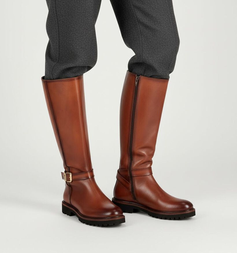 River Woods Bregje Bottes hautes en Noir River Woods Bregje Bottes hautes en Cognac pour femmes (363686)