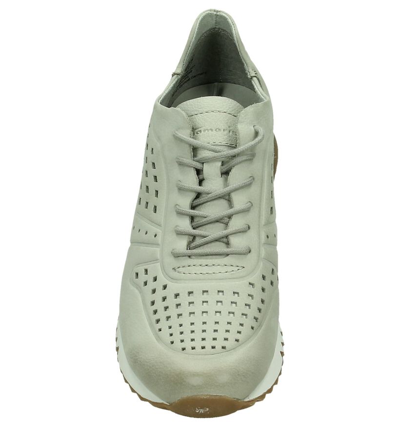 Tamaris Lichtbeige Veterschoenen, , pdp