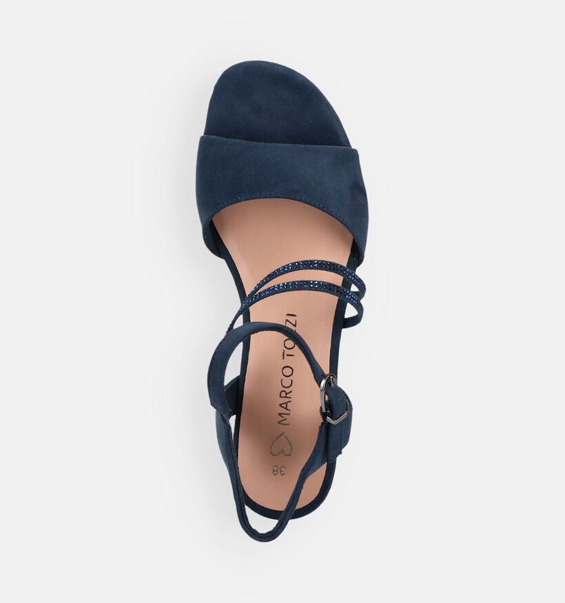 Marco Tozzi Sandales &agrave; talons en Bleu fonc&eacute; pour femmes (371856)