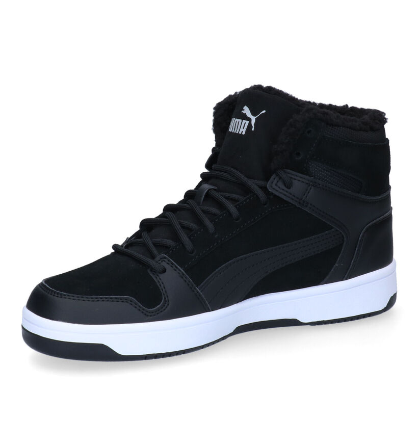 Puma Rebound Baskets en Noir pour garçons (311412)