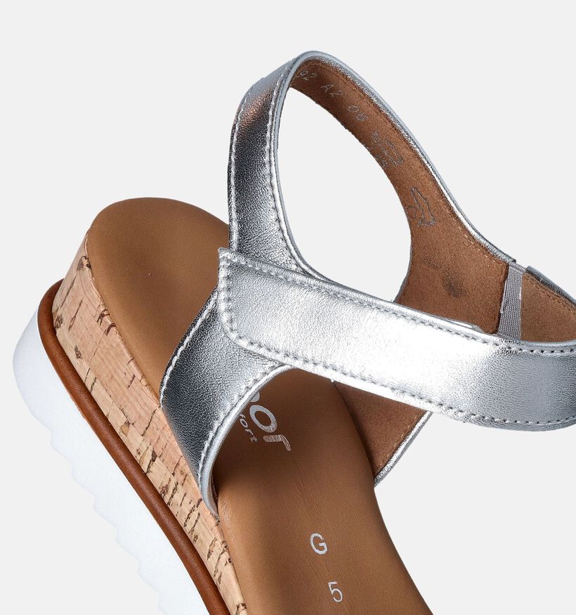 Gabor Zilveren Sandalen met sleehak voor dames (355066)