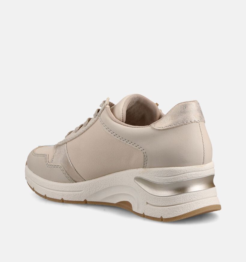 Rieker Baskets habill&eacute;es en Or pour femmes (367720) - pour semelles orthop&eacute;diques