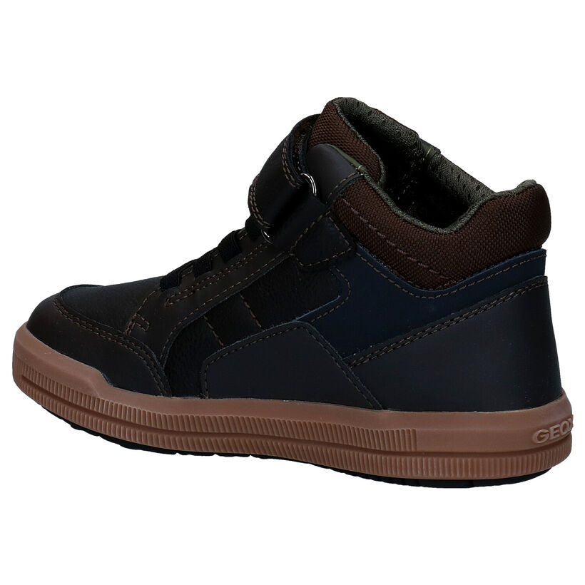 Geox Arzach Zwarte Sneakers in kunstleer (295084)