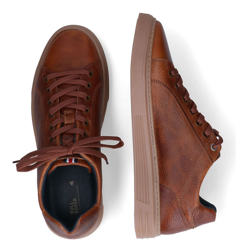 Bullboxer Chaussures à lacets en Cognac pour hommes (331806) - pour semelles orthopédiques