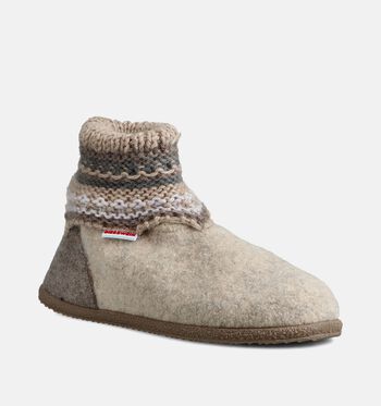 Giesswein Pantoufles Beige/Bleu/Gris