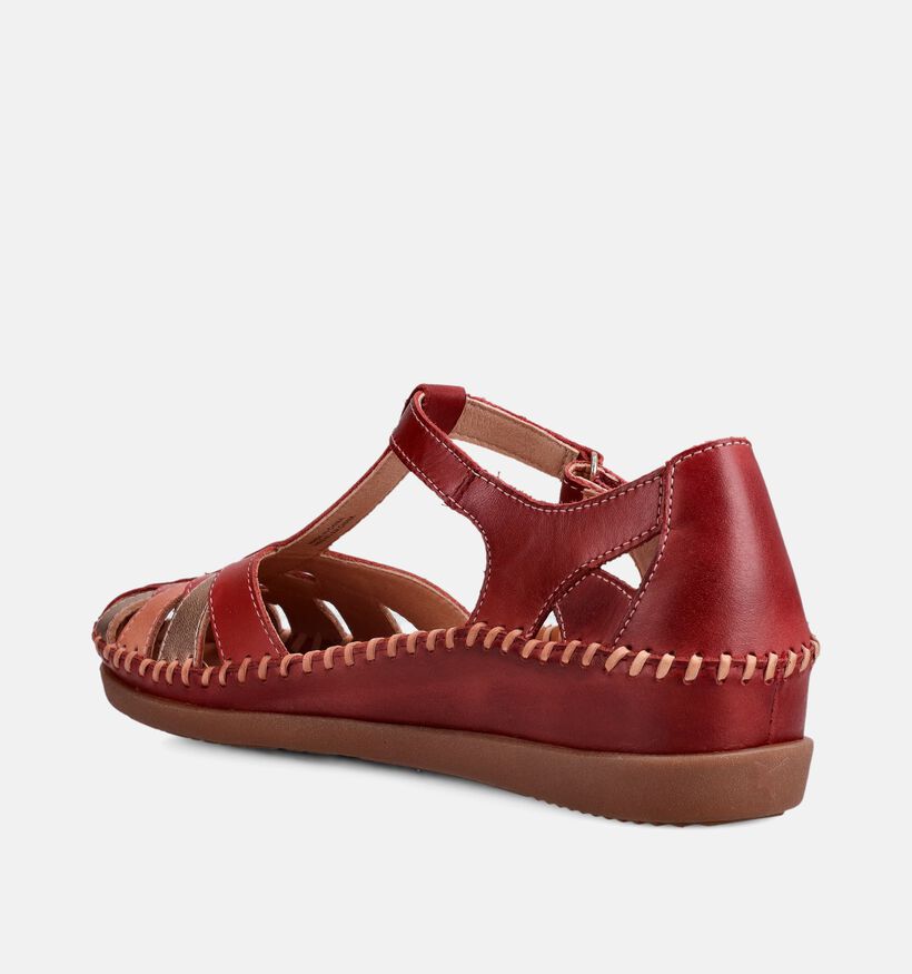 Pikolinos Cadaques Sandales plates en Rouge pour femmes (370549)