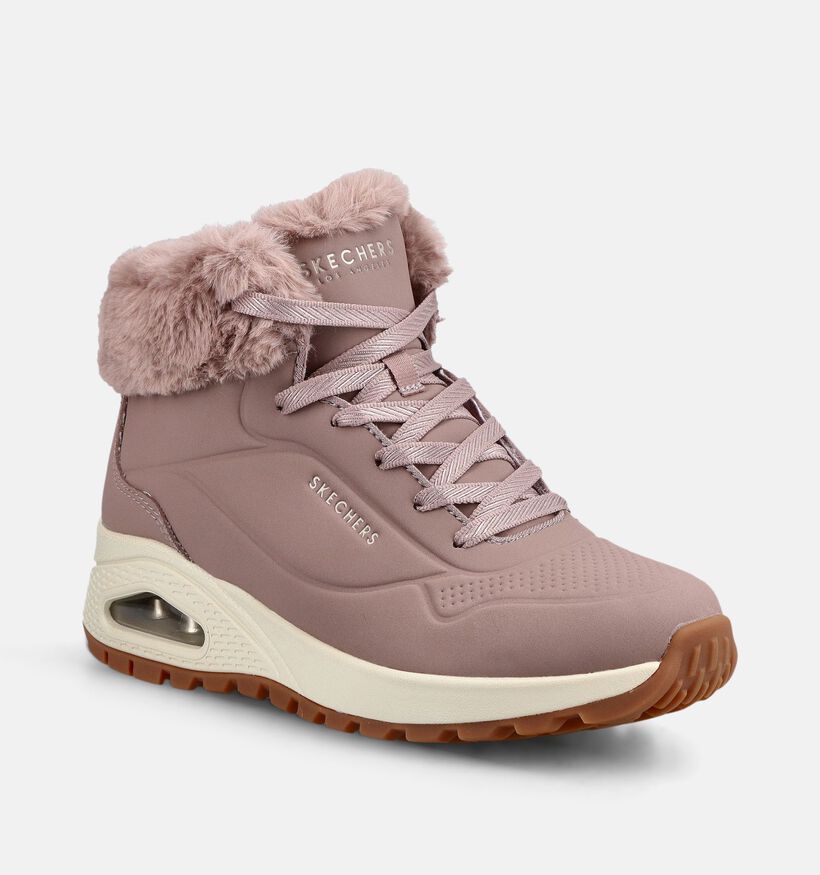 Skechers Uno Rugged Roze Boots met Veters en Rits voor dames (377978)