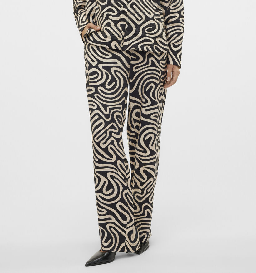Vero Moda Vigdis Pantalon Large en Noir pour femmes (352138)