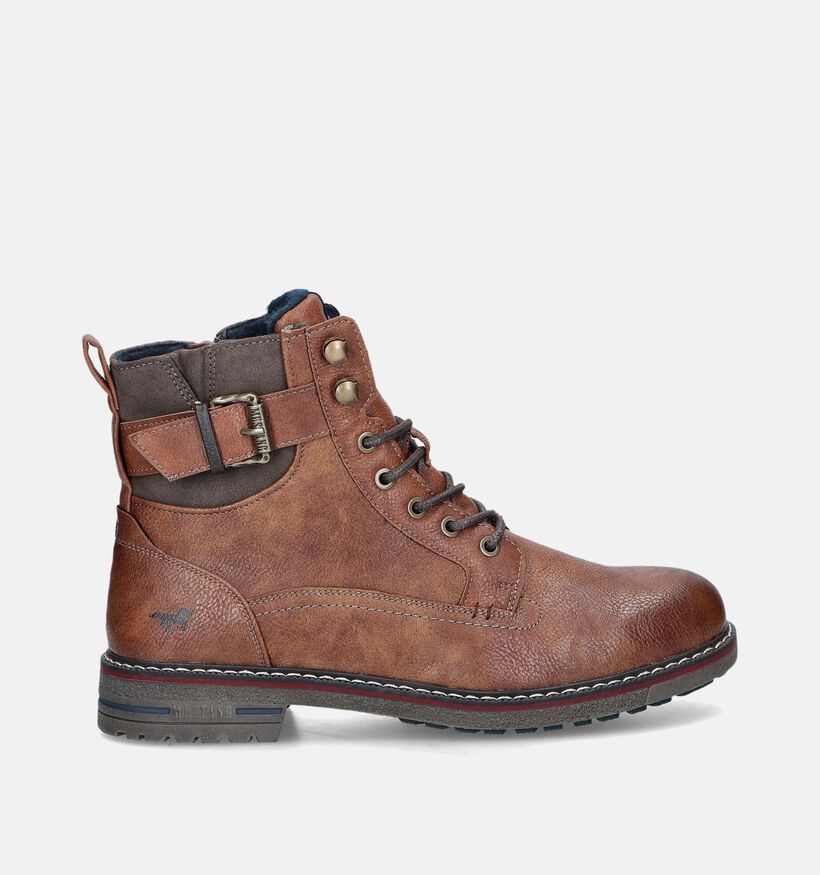 Mustang Boots à lacets en Cognac pour hommes (347496)