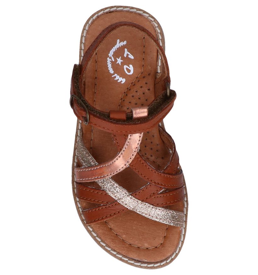 Little David Sandales en Cognac en cuir (247640)