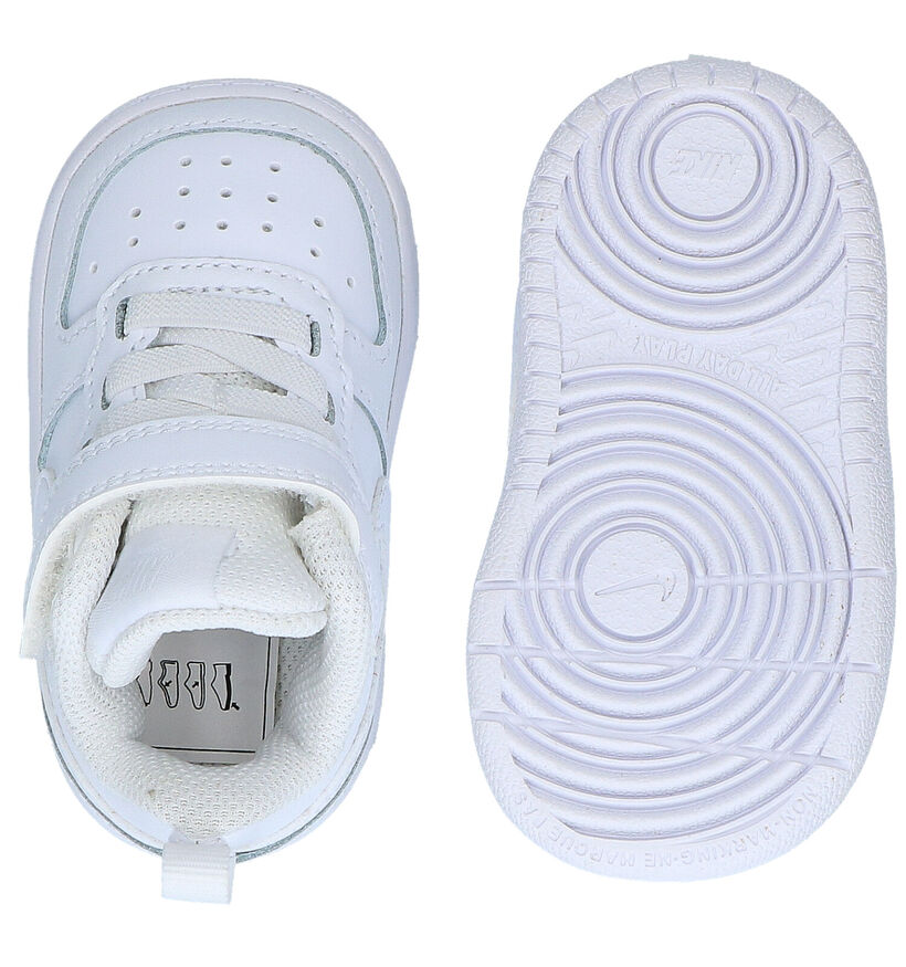 Nike Court Borough Baskets en Blanc pour filles, garçons (322316)