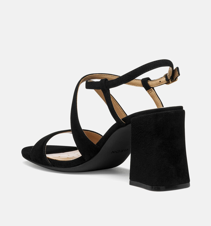 Geox D New Eraklia Zwarte Sandalen met Hak voor dames (368143)