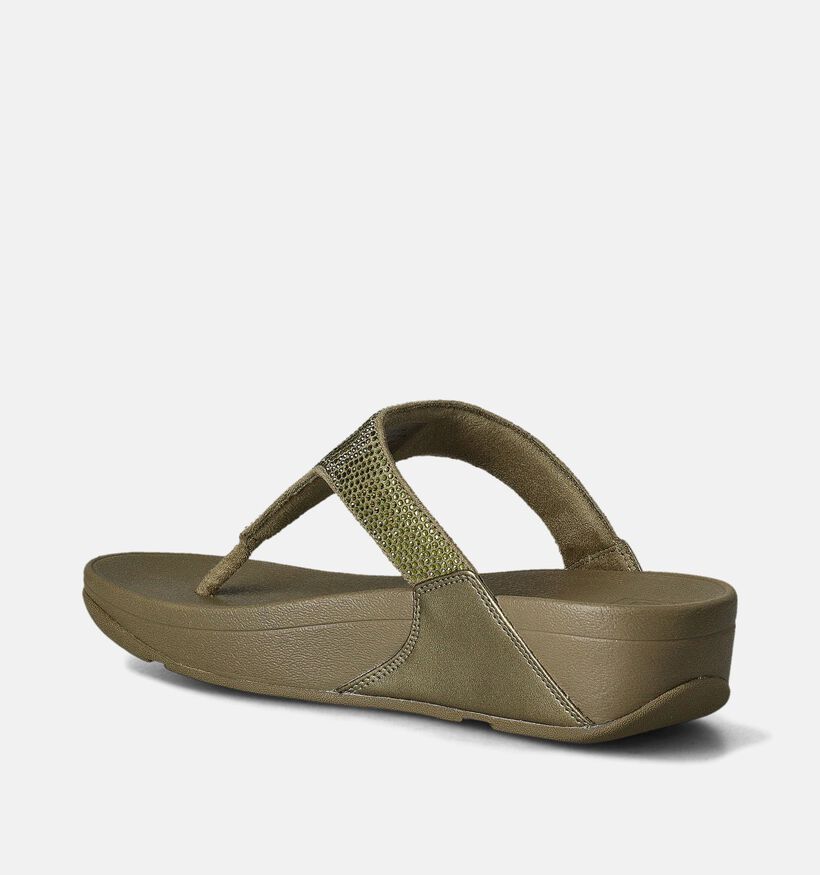 FitFlop Lulu Toepost Tongs en Vert pour femmes (353823)