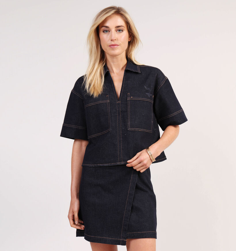 Vila Blouse en Bleu Jeans Vila Blouse en Bleu Jeans pour femmes (361361)