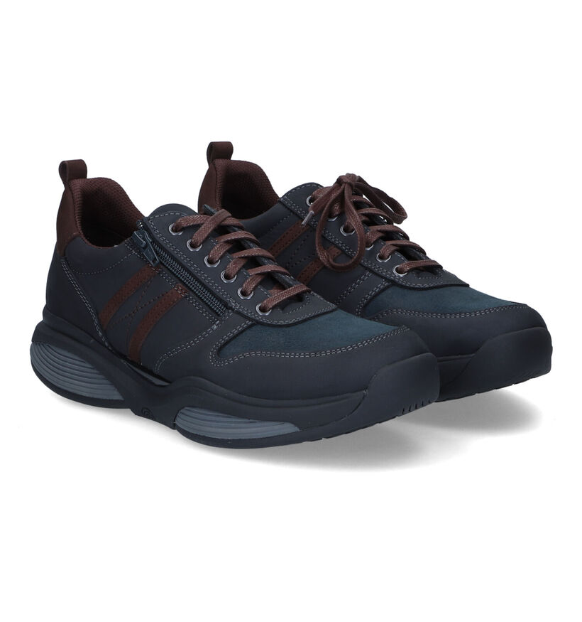 Xsensible SWX3 Blauwe Veterschoenen in nubuck (317927)