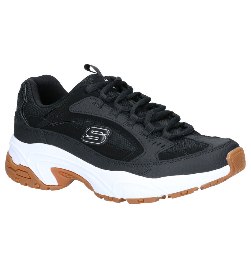 Sneakers Stamina Classy Zwarte Sneakers in kunstleer (262843)