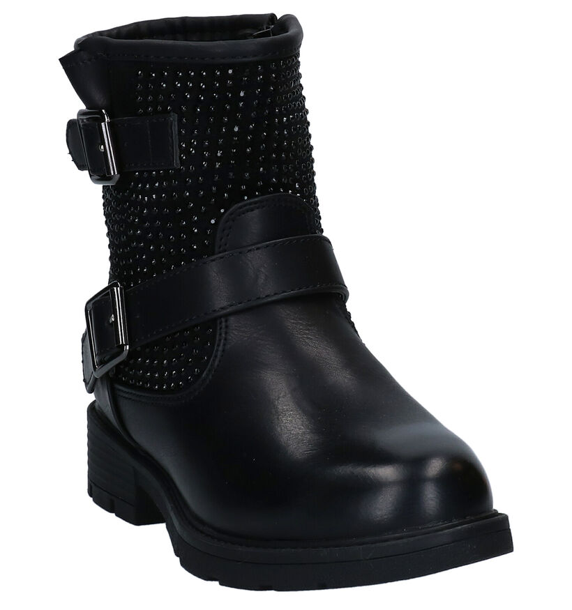 Milo & Mila Bottines robustes en Noir en simili cuir (282866)