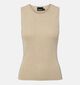 Pieces Salima O-Neck D&eacute;bardeur en Beige pour femmes (369196)
