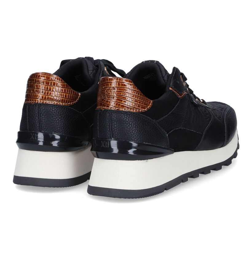 Xti Zwarte Sneakers in kunstleer (317544)